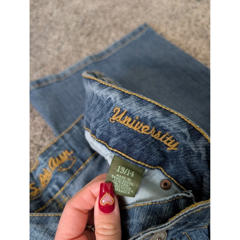 US‎ Polo Assn University Bootcut Jeans Medium Wash Blue Denim Size 13/14